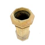 An octagonal section ''Coade stone'' Chimney pot 77 cm tall.