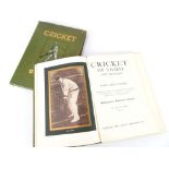 Cricket books; cricket of Today and Yesterday, Percy Cross Standing, illustrated, cloth bound