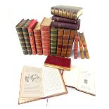 Leather bound books (18) including Homerus (Homer)