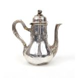 A mid 19th century French silver coffee pot