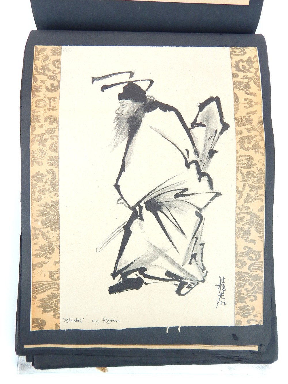Japanese/Korean art scrapbook, circa 1920/30's, ma