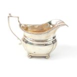 A Georgian IV silver cream jug