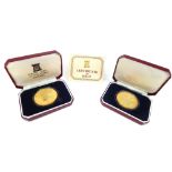 Concorde memorabilia; Pobjoy Mint coins to commemorate the first passenger flight of Concorde from