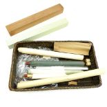 A collection of scrolls and boxes (qty)