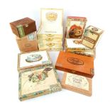 Collection of cigar boxes; Cuba, Dominica, Hoyo de Monterrey, Bolivar & others (13)