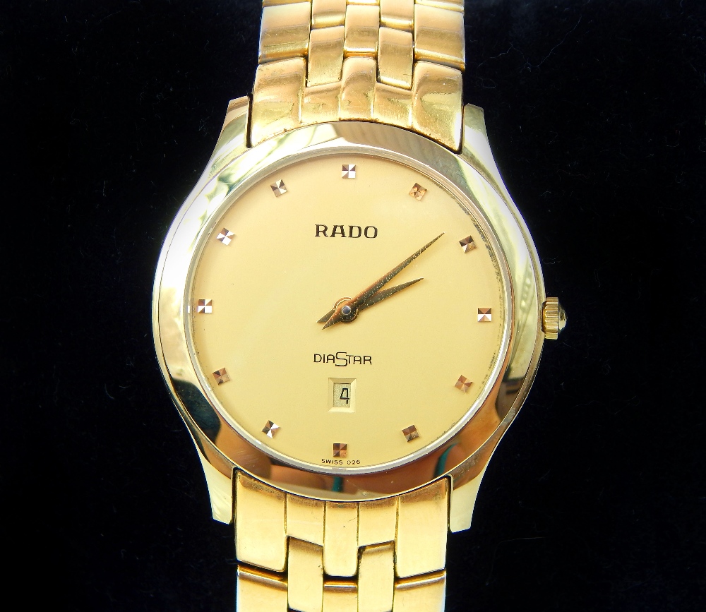 A gentlemans Rado chromium Rado Jubile wristwatch, complete with strap, with diamond numerals and - Image 3 of 4