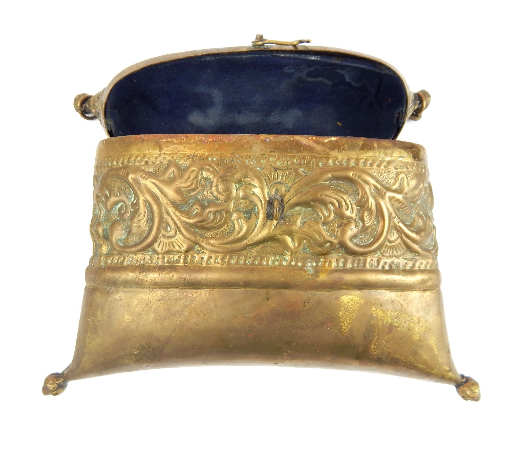 An early 20th century Middle Eastern brass purse - Image 10 of 12