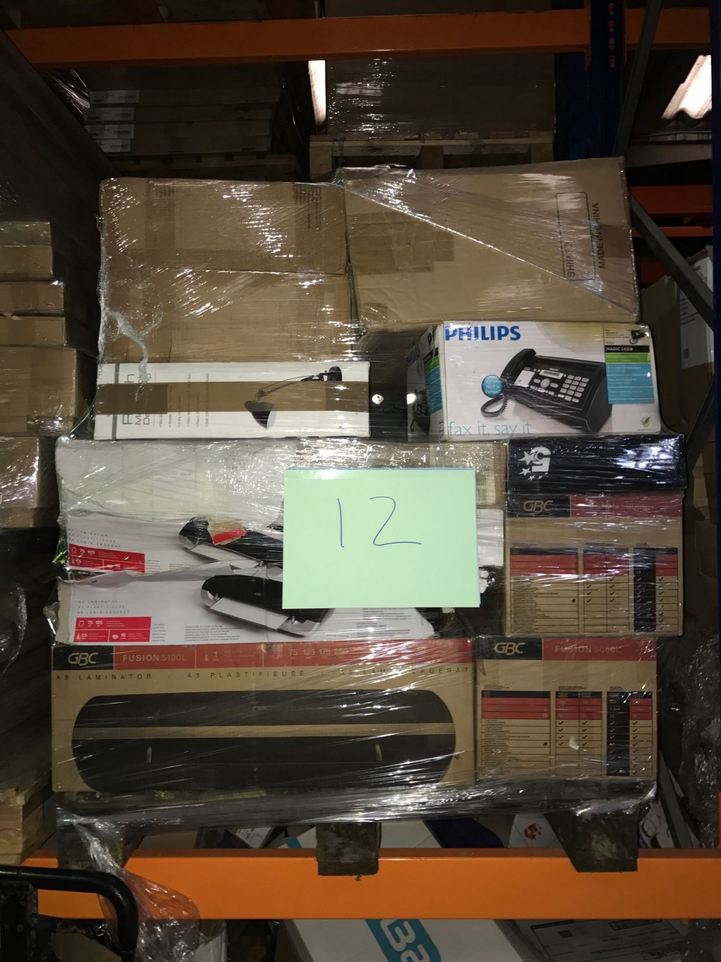 1 x Pallet of Mixed Stock Including Shredders, Laminators, Printers, Fax Machines and Various