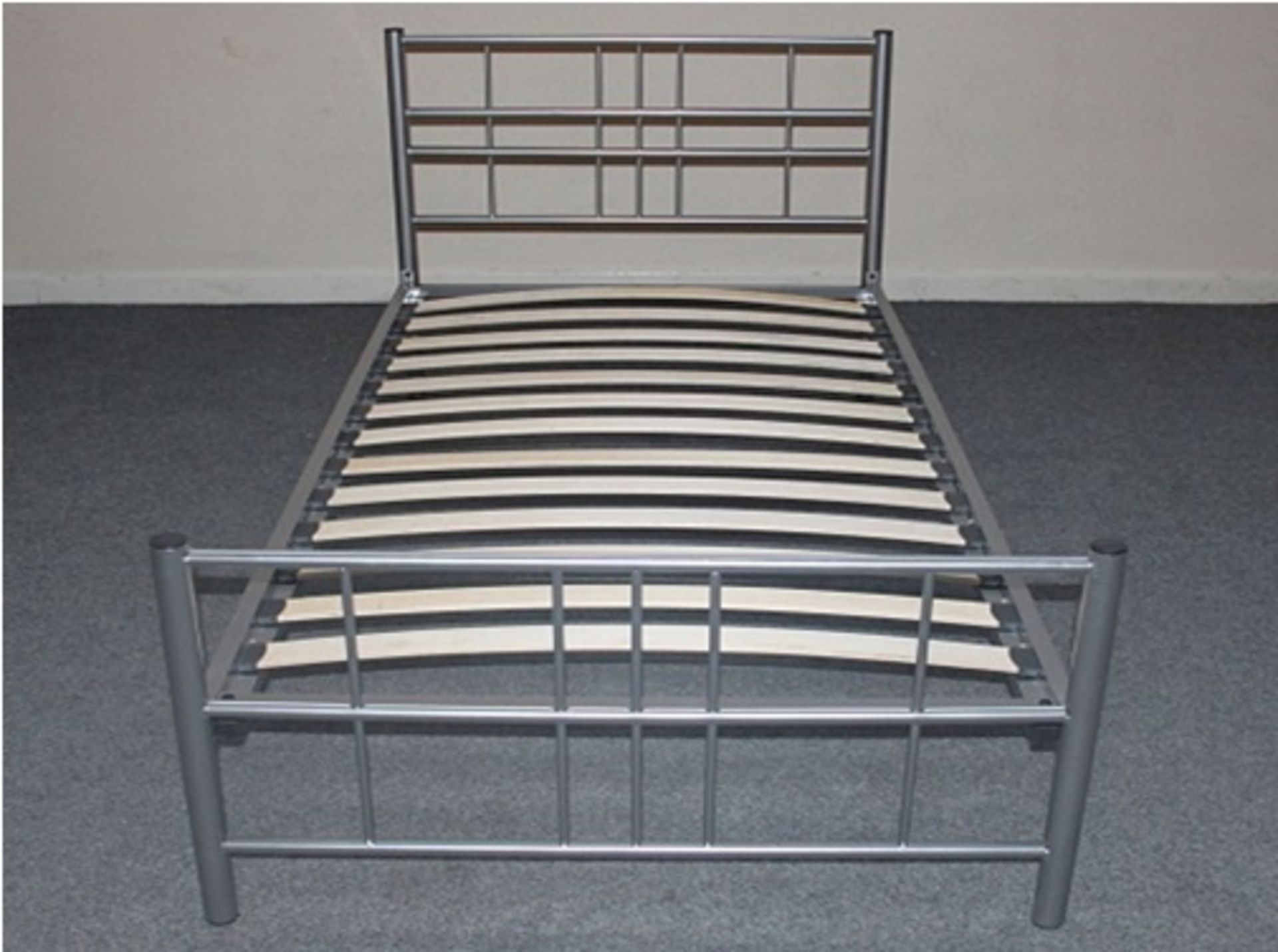 1 x Silver Metal Single Bed (Brand New & Boxed)