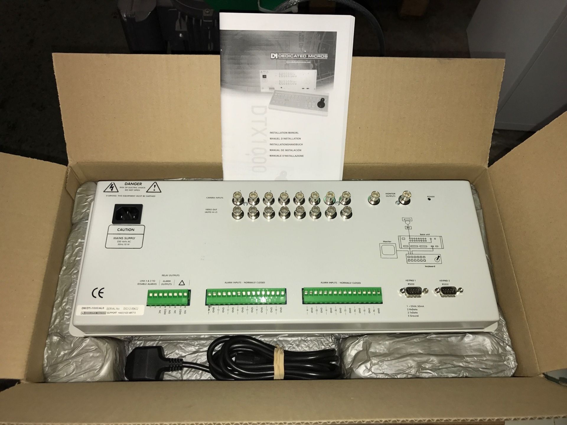 Dedicated Micros DTX1000 Two Part Transmitter Keyboard/Base Unit (Brand New & Boxed) - Image 4 of 6