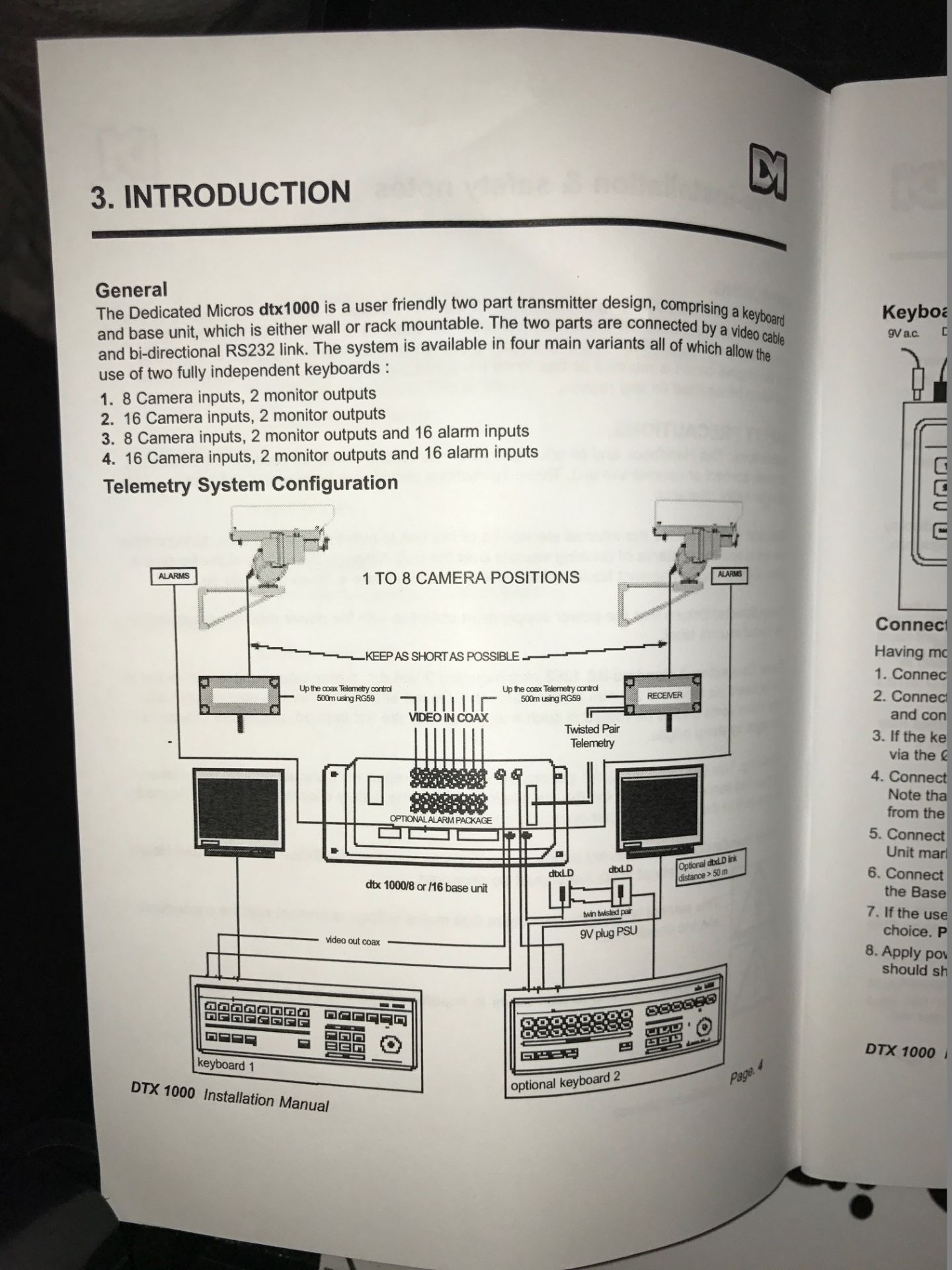 Dedicated Micros DTX1000 Two Part Transmitter Keyboard/Base Unit (Brand New & Boxed) - Image 5 of 6