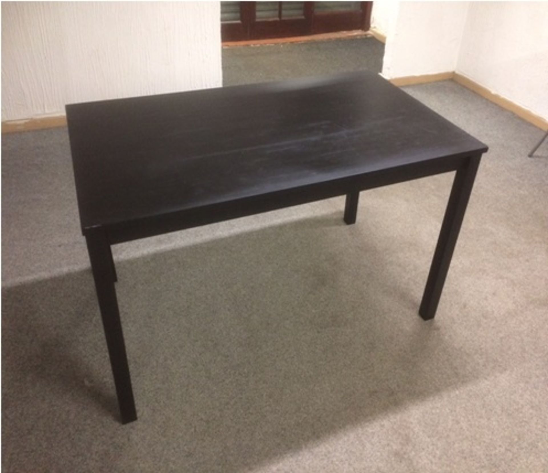 1 x Black Wooden Dining Table 6 Seater - New & Boxed