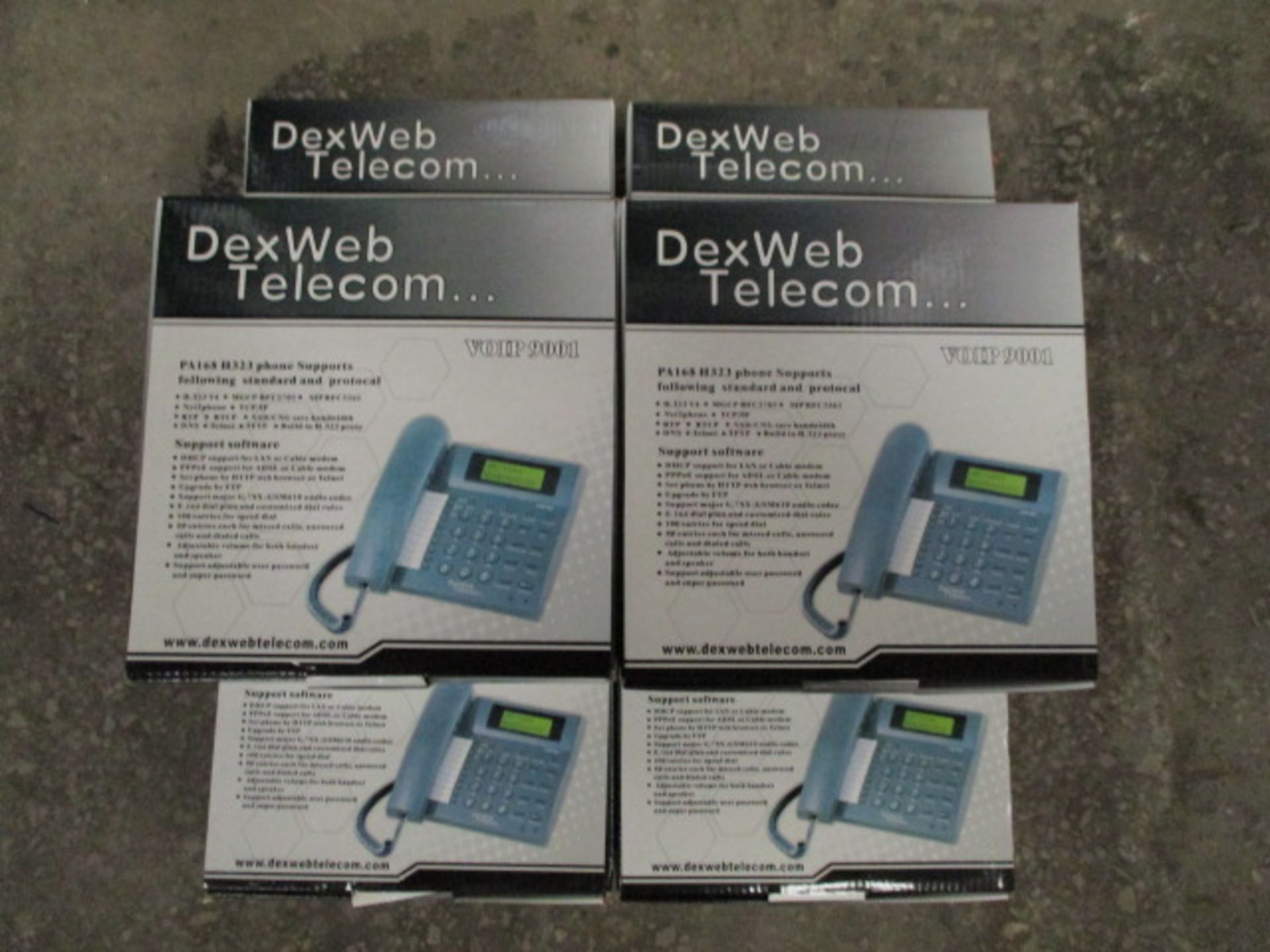 6 x Dexweb Telecom VOIP 9001 IP Phones - New and Boxed