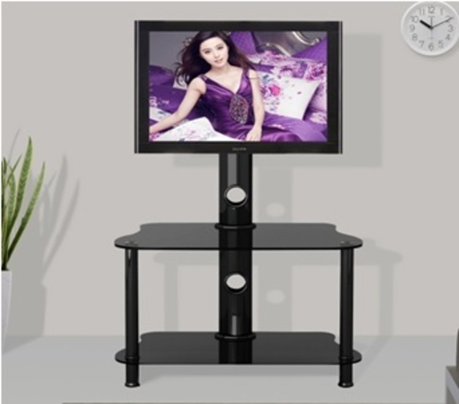 Black Glass TV Stand (Brand New & Boxed)