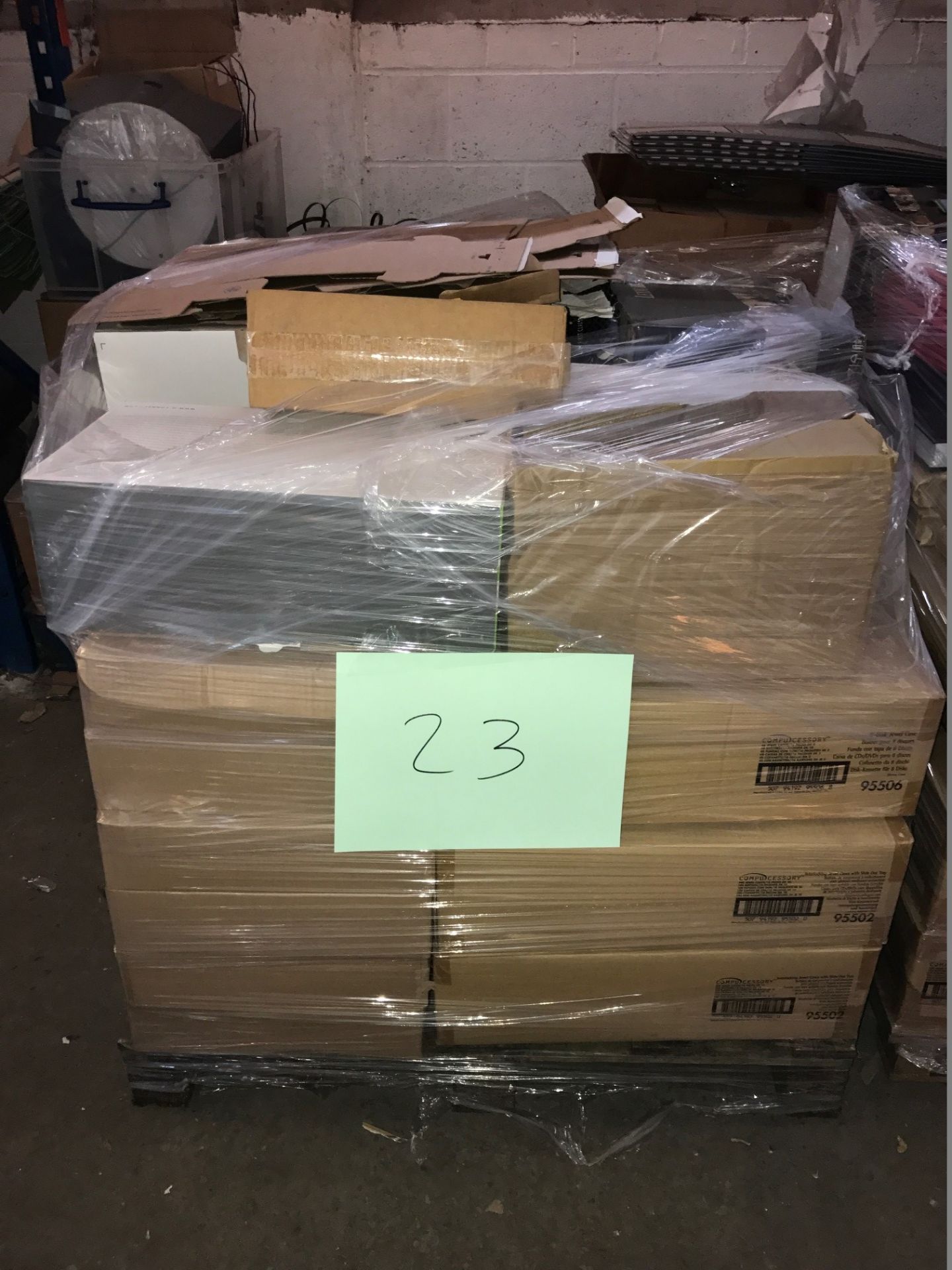 1 x Pallet of Mixed Stock/Stationery Including CD Jewel Cases, Toners, Envelopes, Document