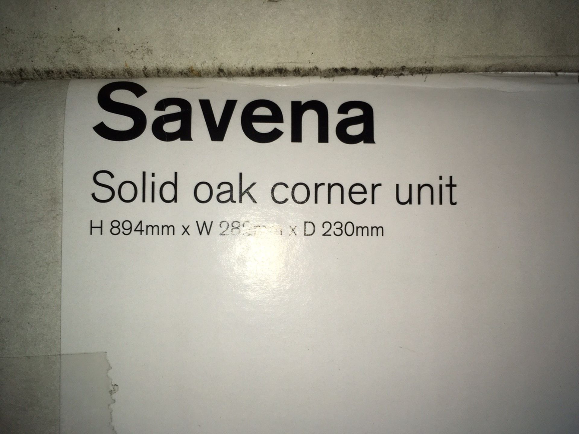 1 x Savena Solid Oak Corner Unit (Brand New & Boxed) - Image 2 of 3