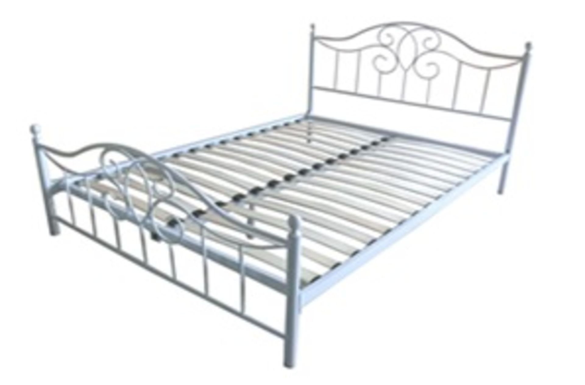 1 x Silver Metal Bed (Brand New & Boxed)