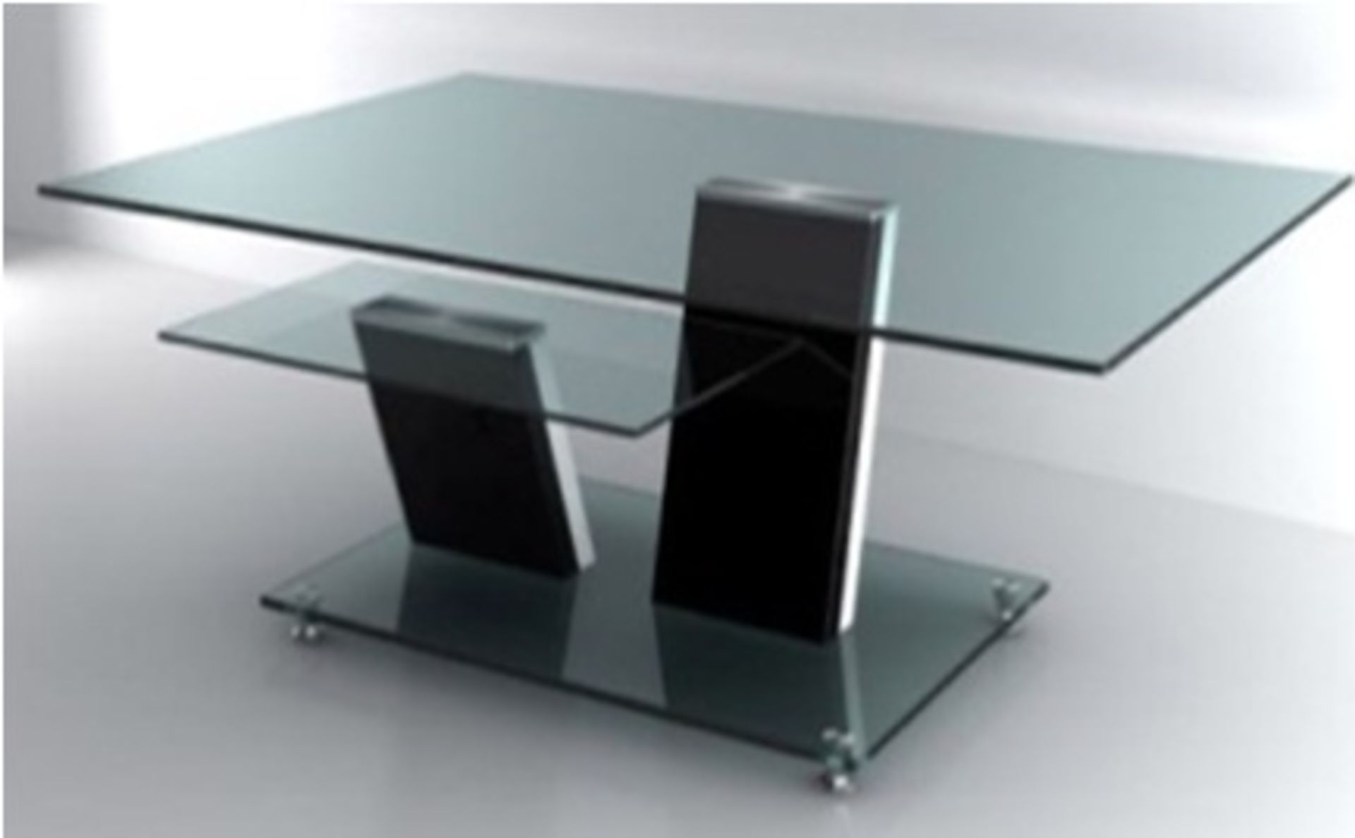 1 x Designer Glass Coffee Table CTB418/Clear (Brand New & Boxed)