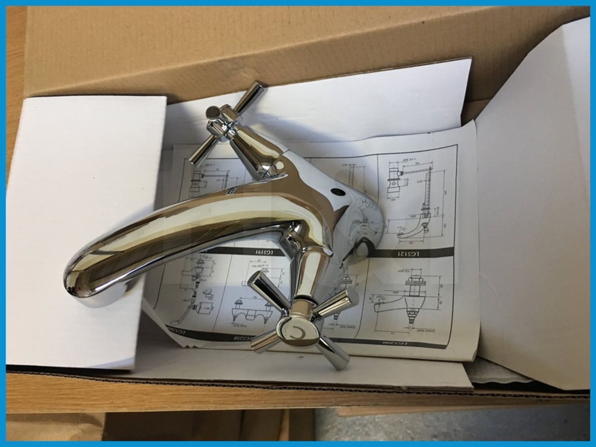 Designer Twyford Logics polished chrome dual flow basin mixer. New and boxed. Suggested - Image 4 of 6