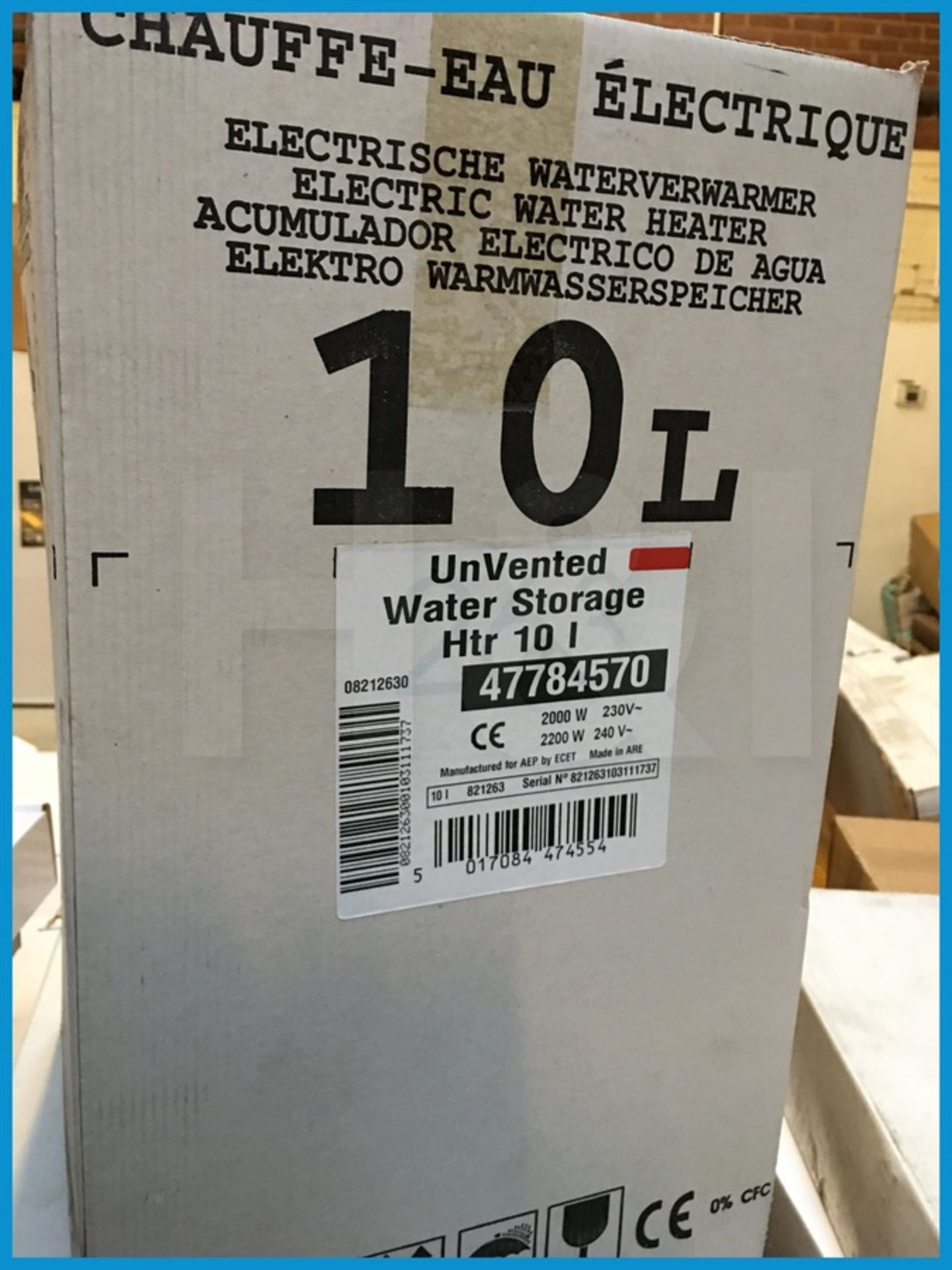 Redring unvented water storage heater 10lt. 47784570. New and boxed. Suggested manufacturers selling