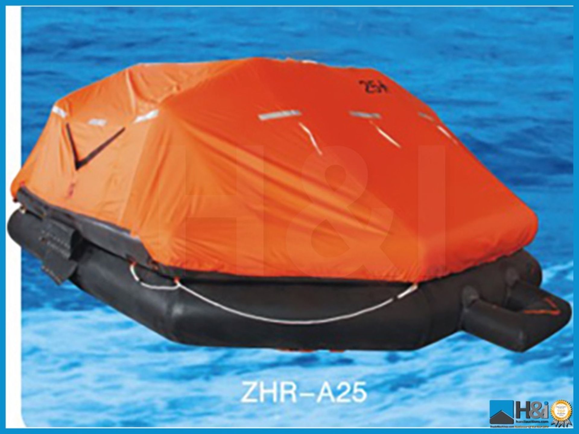 1 off ZHR-A25 25 person capacity throw-over liferaft. Meets the requirements of (Regulations for the