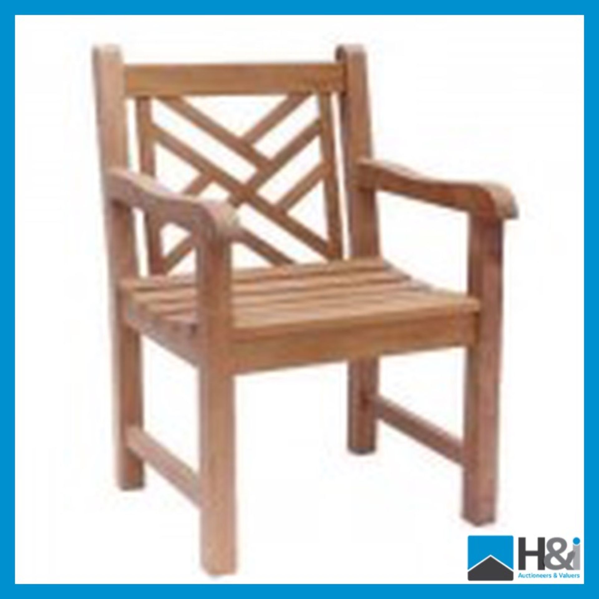 Cross Back Garden Chair. With its beautiful cross back design this chair is very comfortable. The