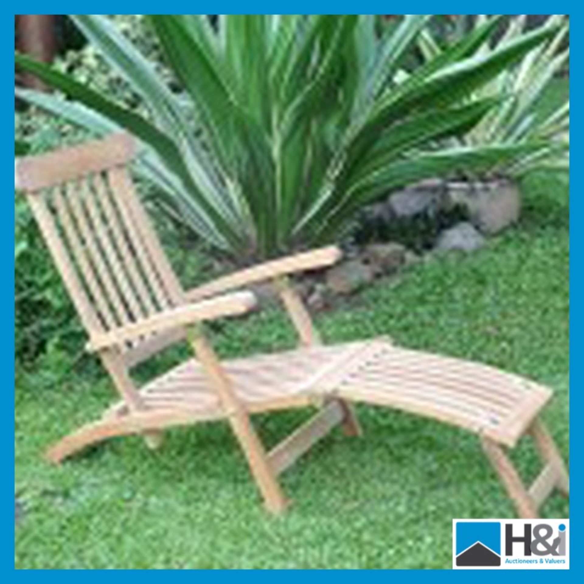 Teak Steamer Chair. It's a fixed leg garden lounger with practical, classic style that will