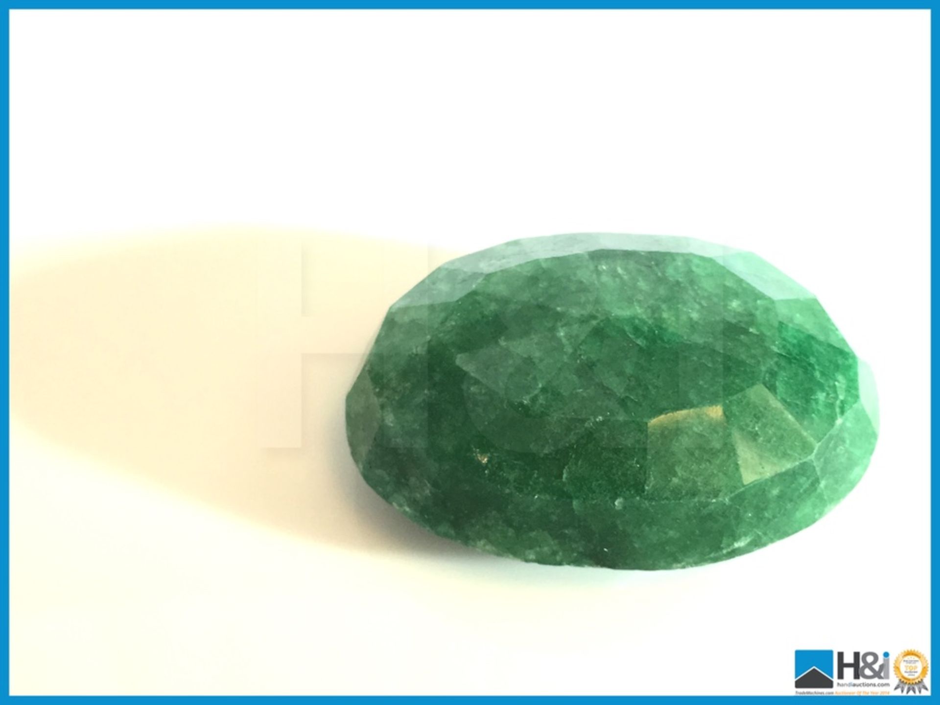 78.20ct Natural Emerald, Green Oval Cut 33.75x24.34x13.01mm. Certification: None Appraisal: - Image 2 of 3