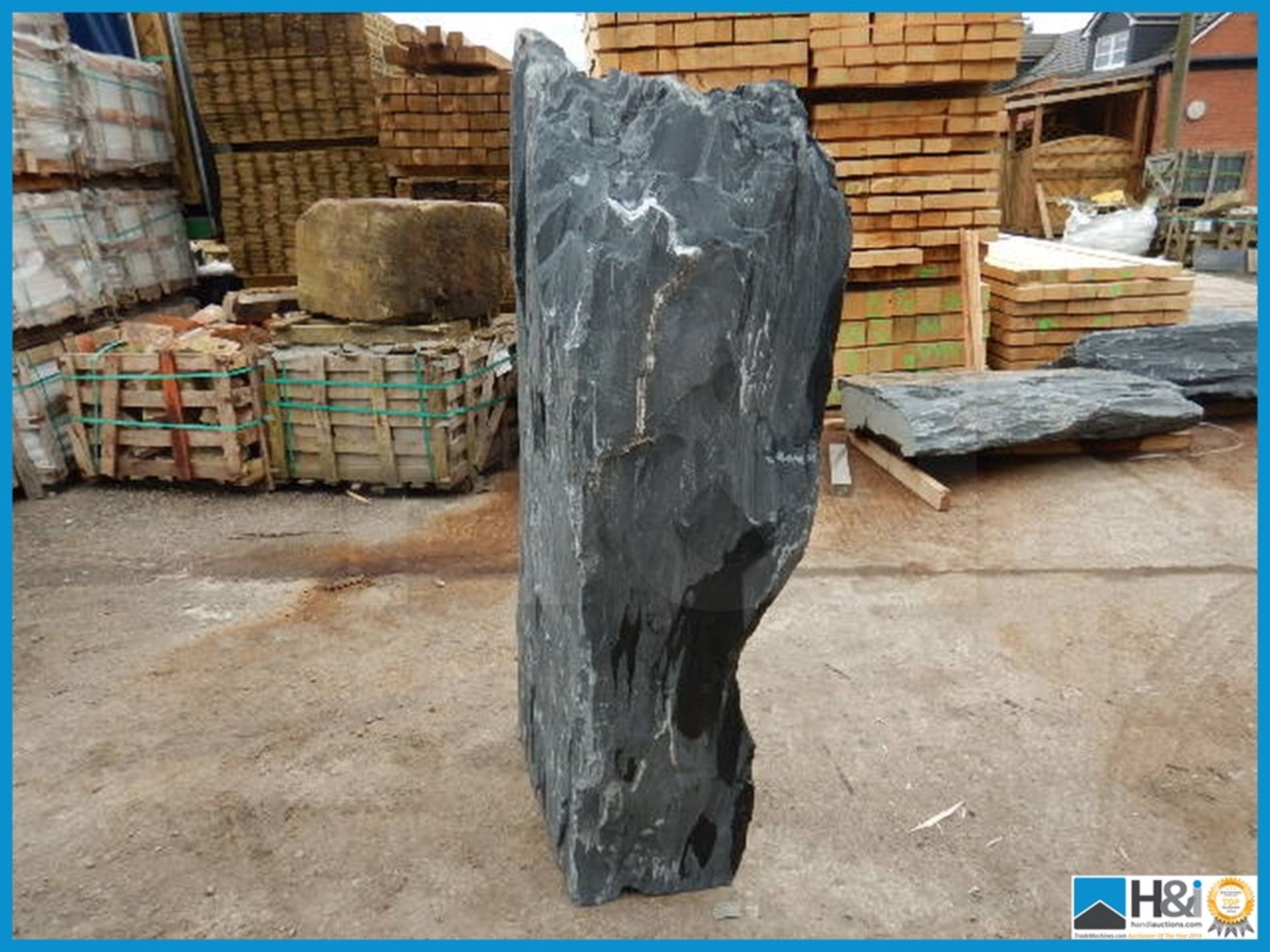 Large stone monalith. 175cm high x 75cm wide x 50cm deep. Approx weight 1100kg. RRP £900+VAT