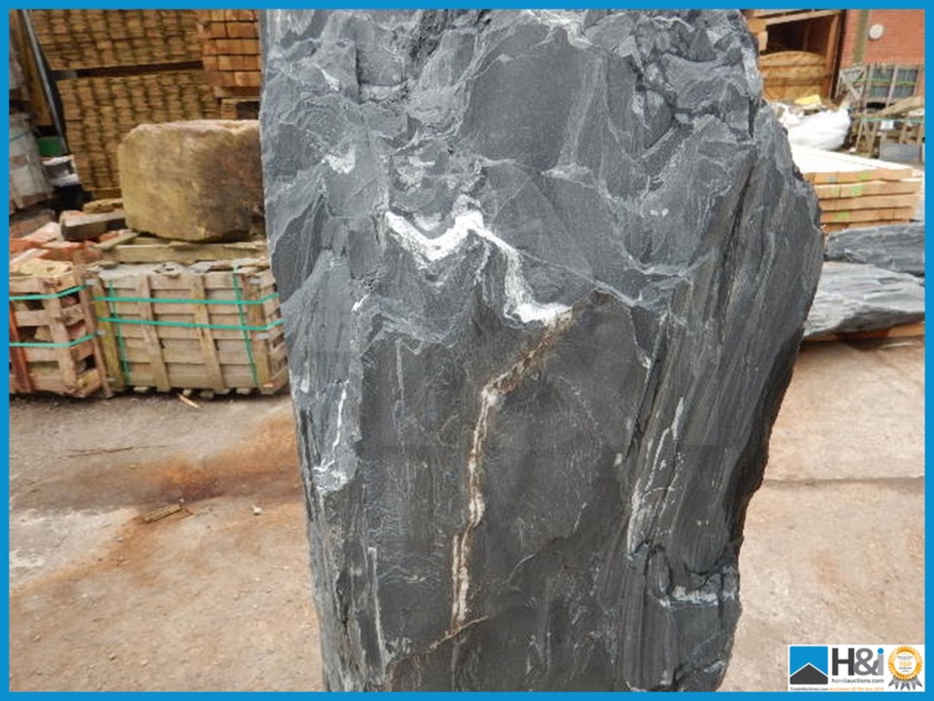 Large stone monalith. 175cm high x 75cm wide x 50cm deep. Approx weight 1100kg. RRP £900+VAT - Image 2 of 3