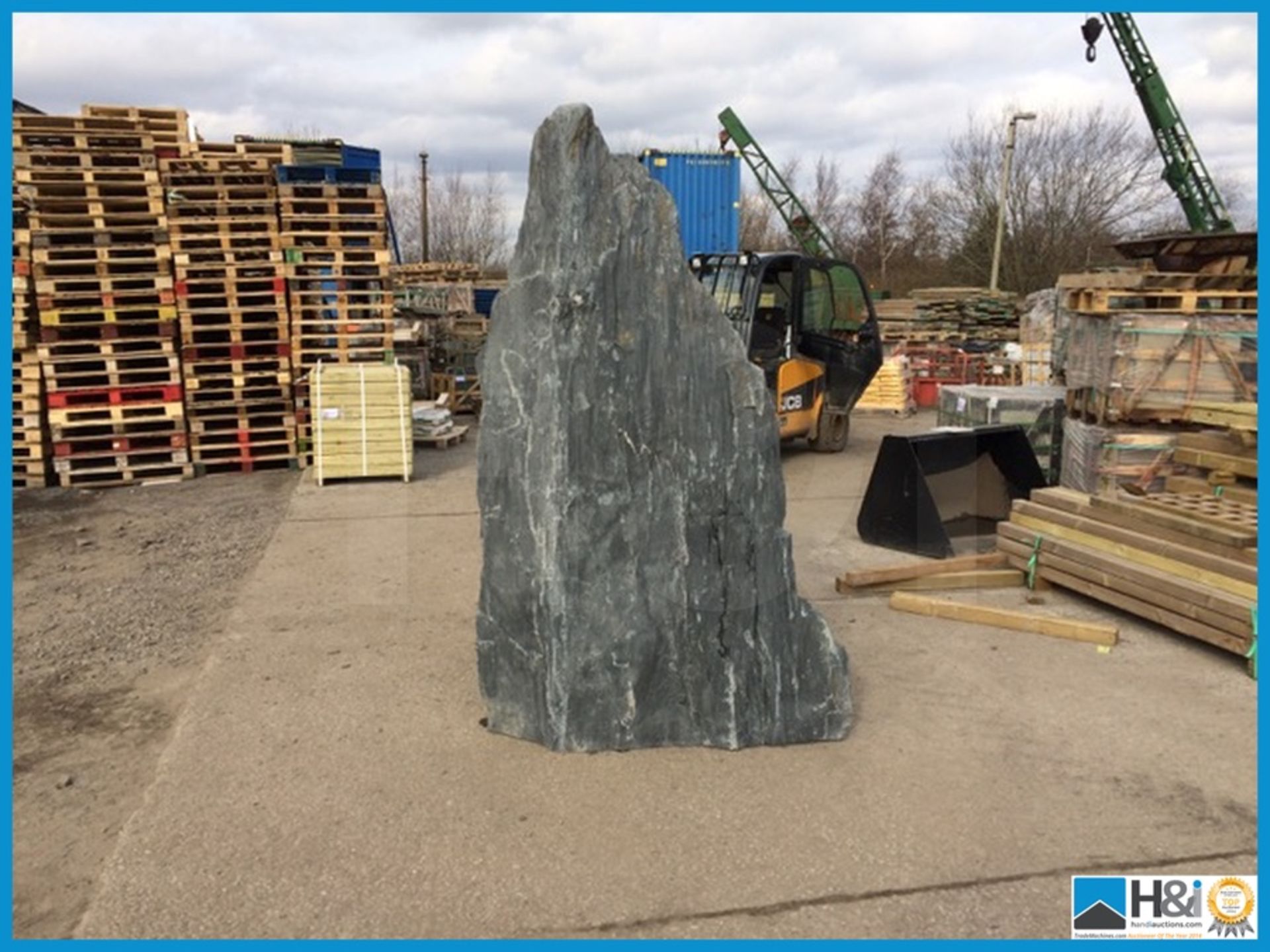 Large stone monalith. 235cm high x 150cm wide x 50cm deep. Approx weight 1750kg. RRP £1200+VAT - Image 2 of 2