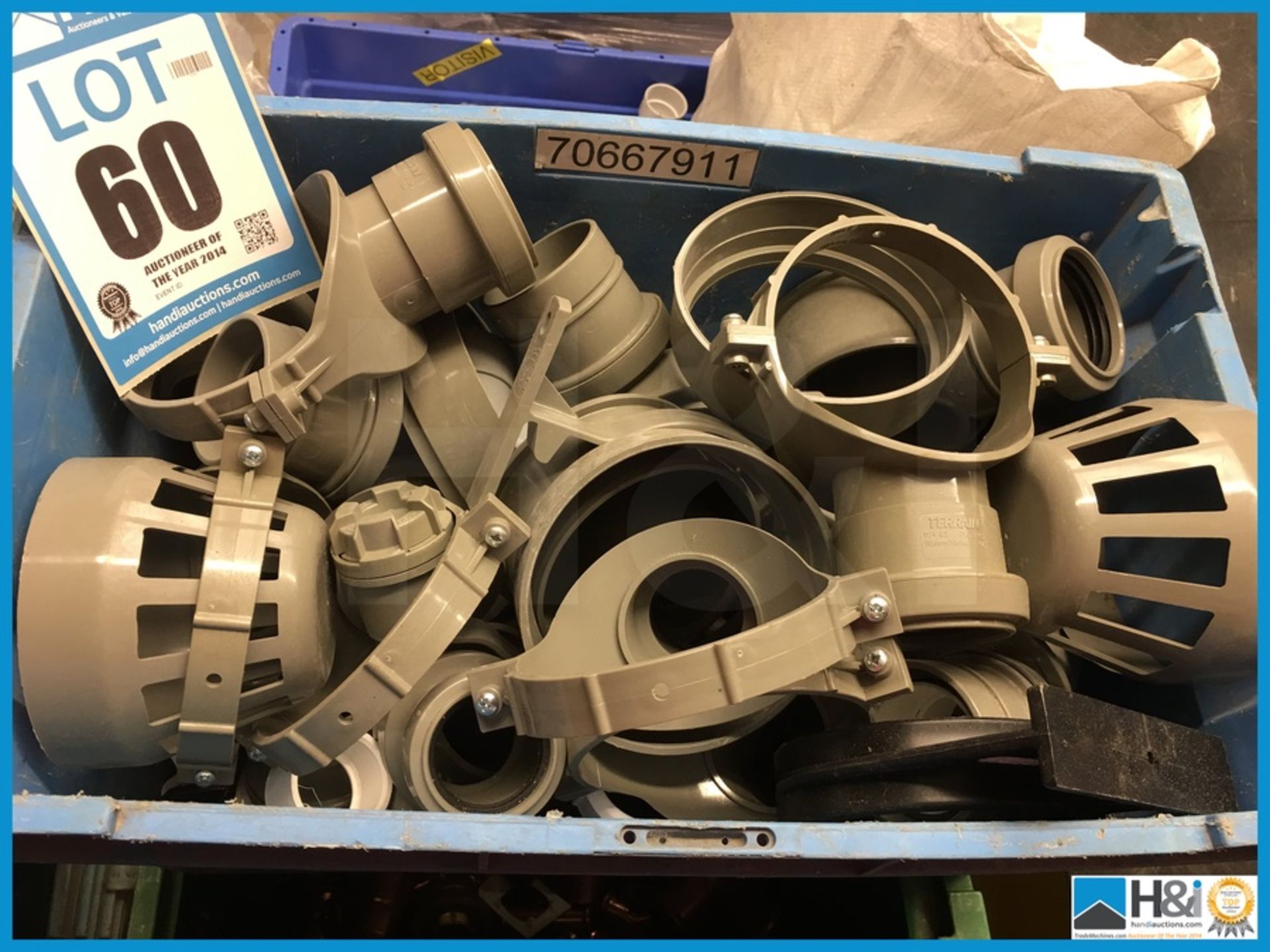 Job lot of various plastic pipe components Appraisal: Viewing Essential Serial No: NA Location: