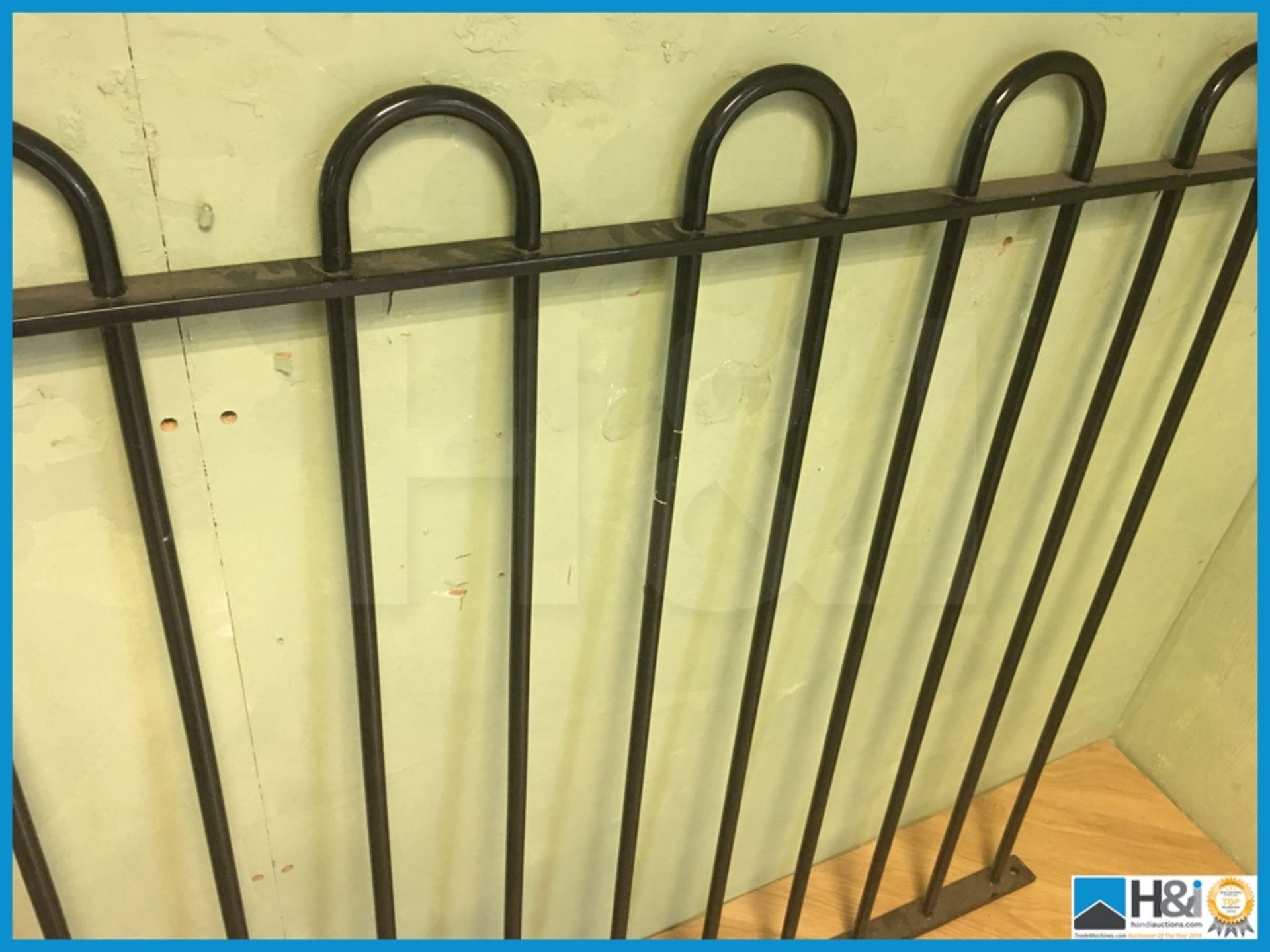 Approx 13 no. 74in x 43in new and unused wrought iron fencing panels. Appraisal: Viewing Essential - Image 3 of 3