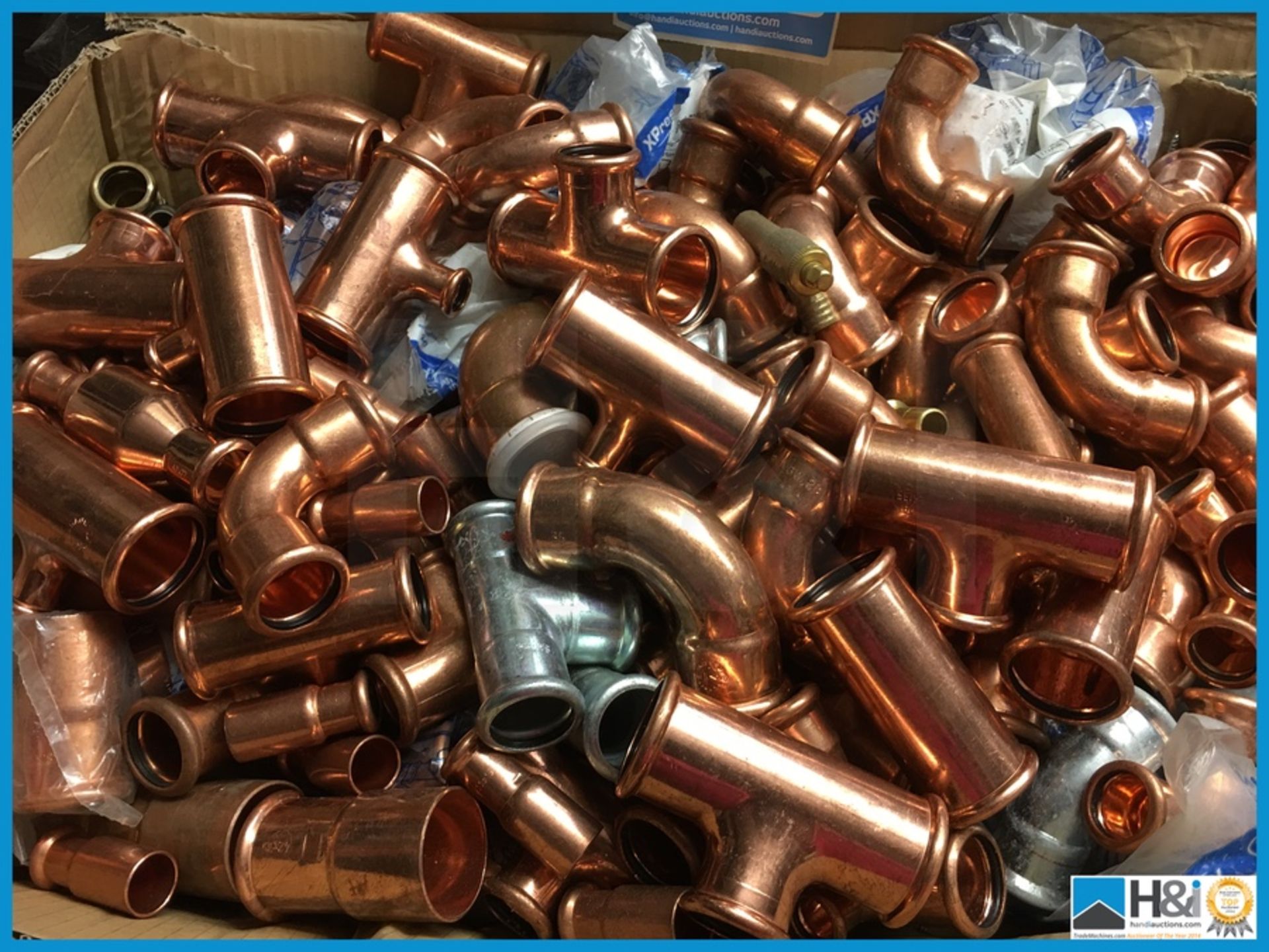 Job lot of assorted unused copper fittings Appraisal: Viewing Essential Serial No: NA Location: - Image 2 of 2