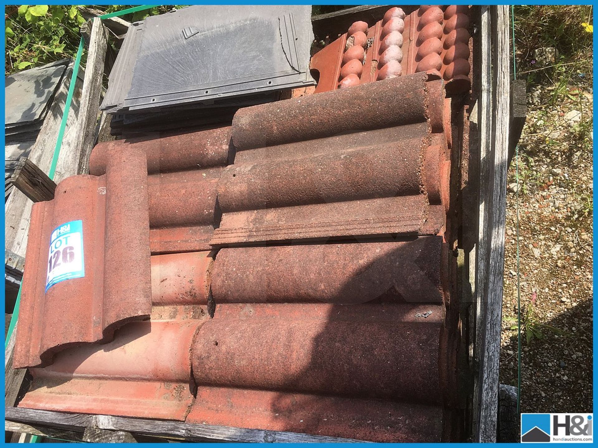 Mixed pallet of various interesting roofing tiles etc Appraisal: Viewing Essential Serial No: NA