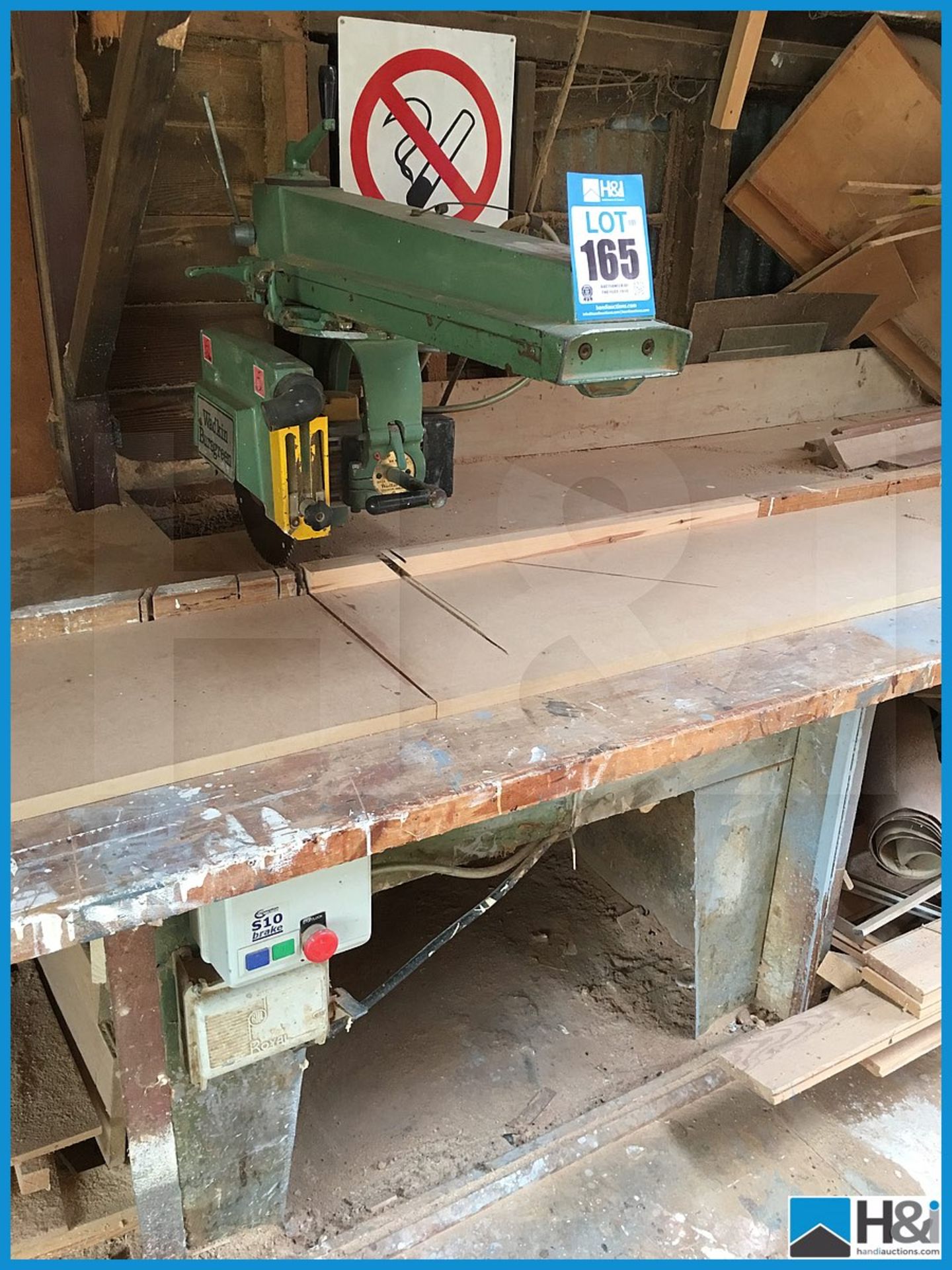 Wadkin cross cut saw with electric brake Appraisal: Viewing Essential Serial No: NA Location: