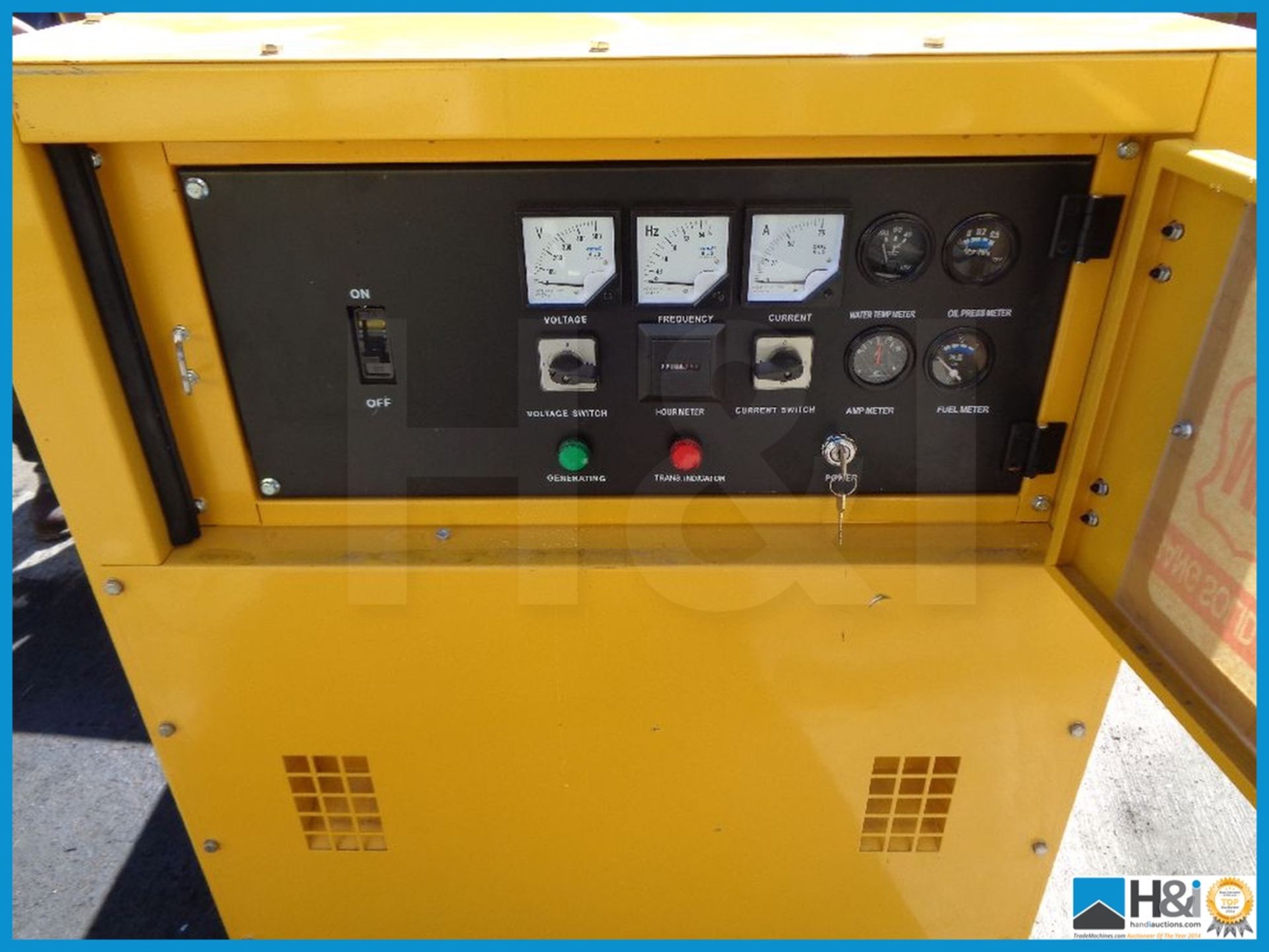 2017 new unused 60 KVA silent generator, single phase three phase, safety switch, control panel, - Image 3 of 7