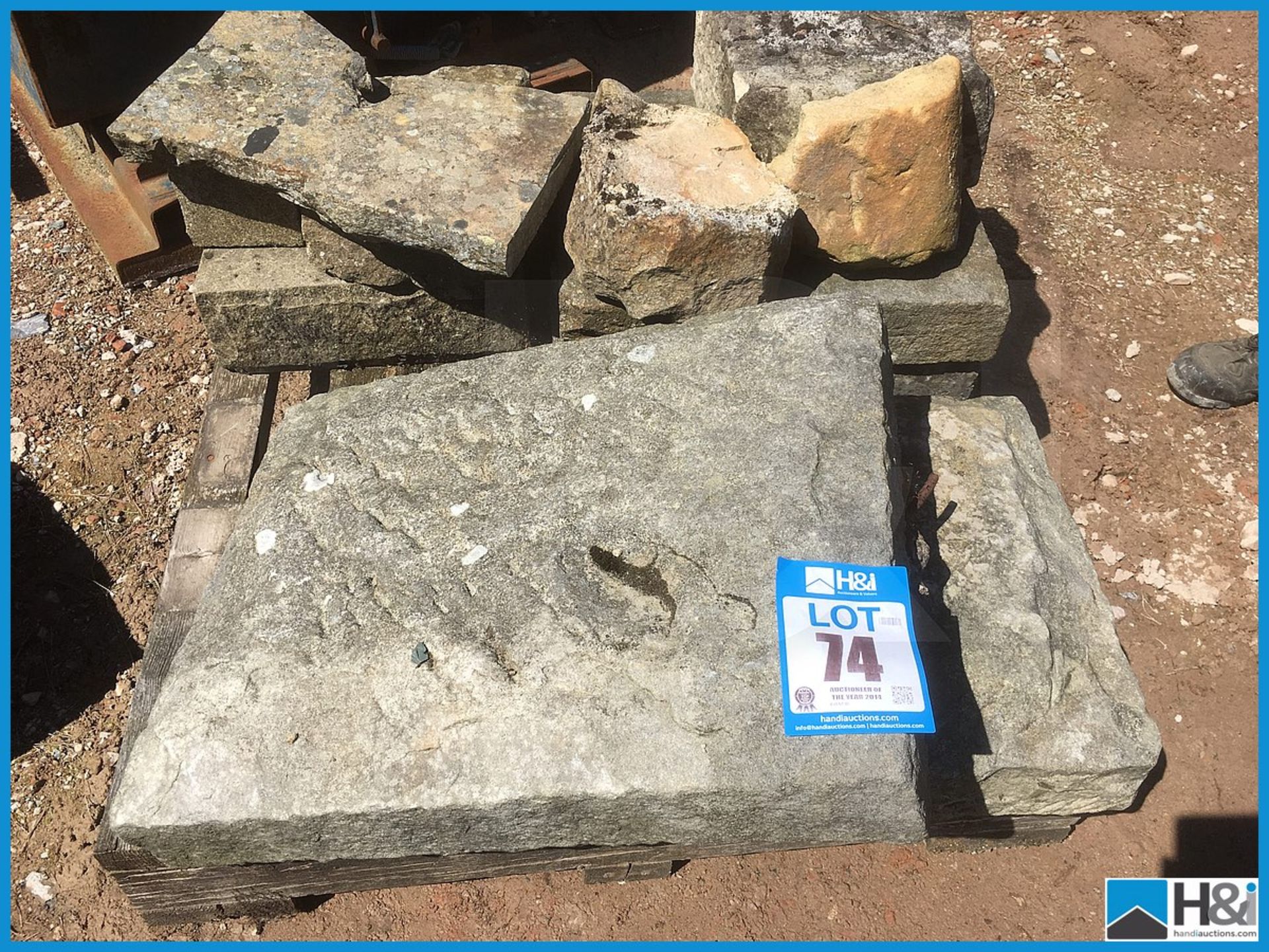 Pallet of reclaimed stone including capping stones Appraisal: Viewing Essential Serial No: NA