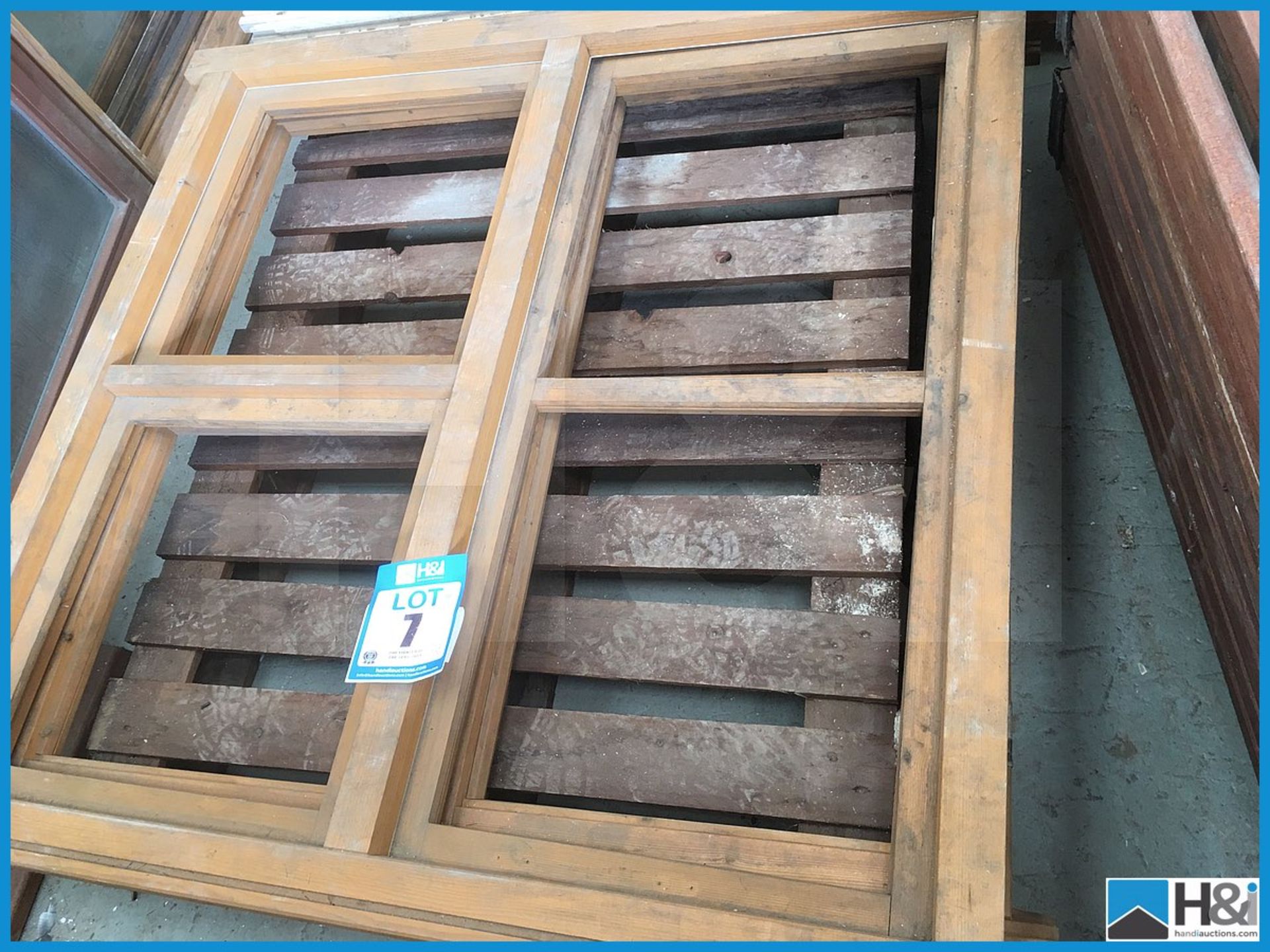 2 off unused softwood casement windows, unglazed. Approx 1200 x 1200. Dusty appearance due to