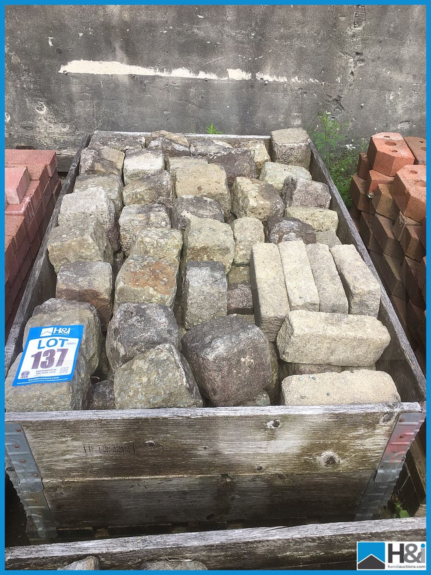 Pallet of reclaimed cobbles Appraisal: Viewing Essential Serial No: NA Location: Capstick Home