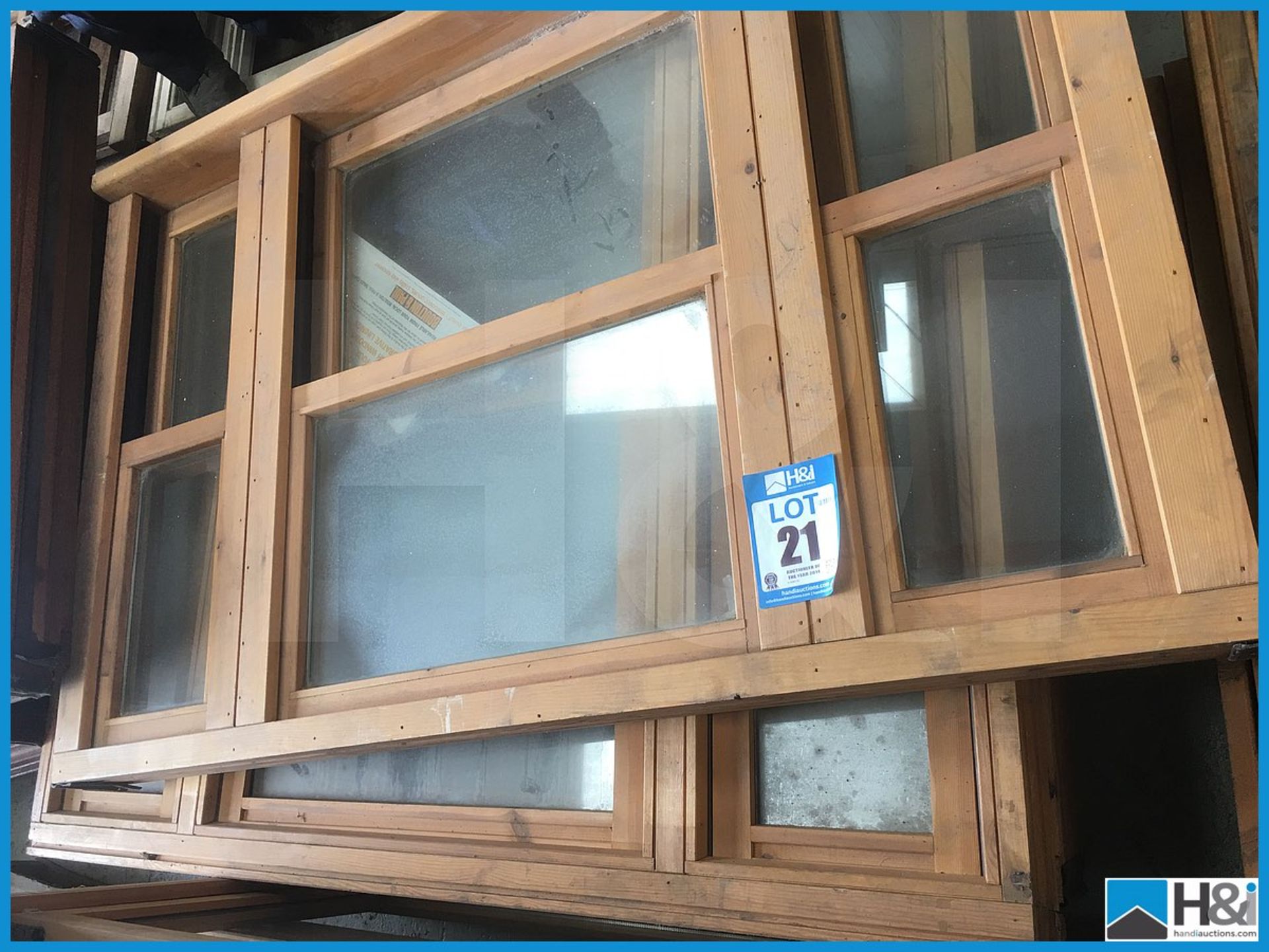 3 off unused triple sliding sash glazed windows approx 1630 x 1050. Dusty appearance due to