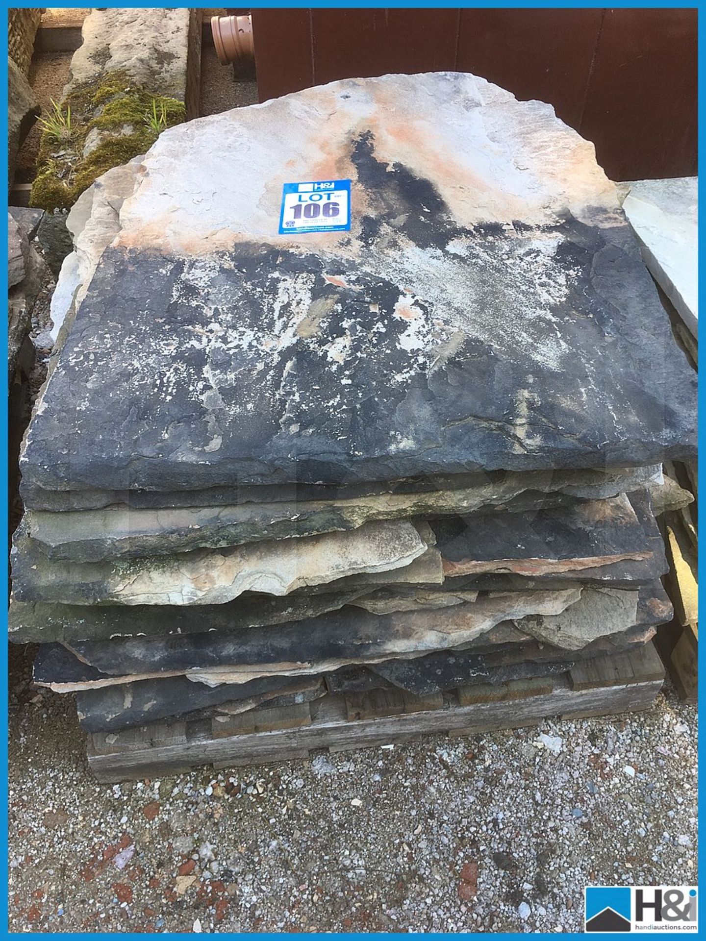 Pallet of reclaimed random stone paving Appraisal: Viewing Essential Serial No: NA Location: