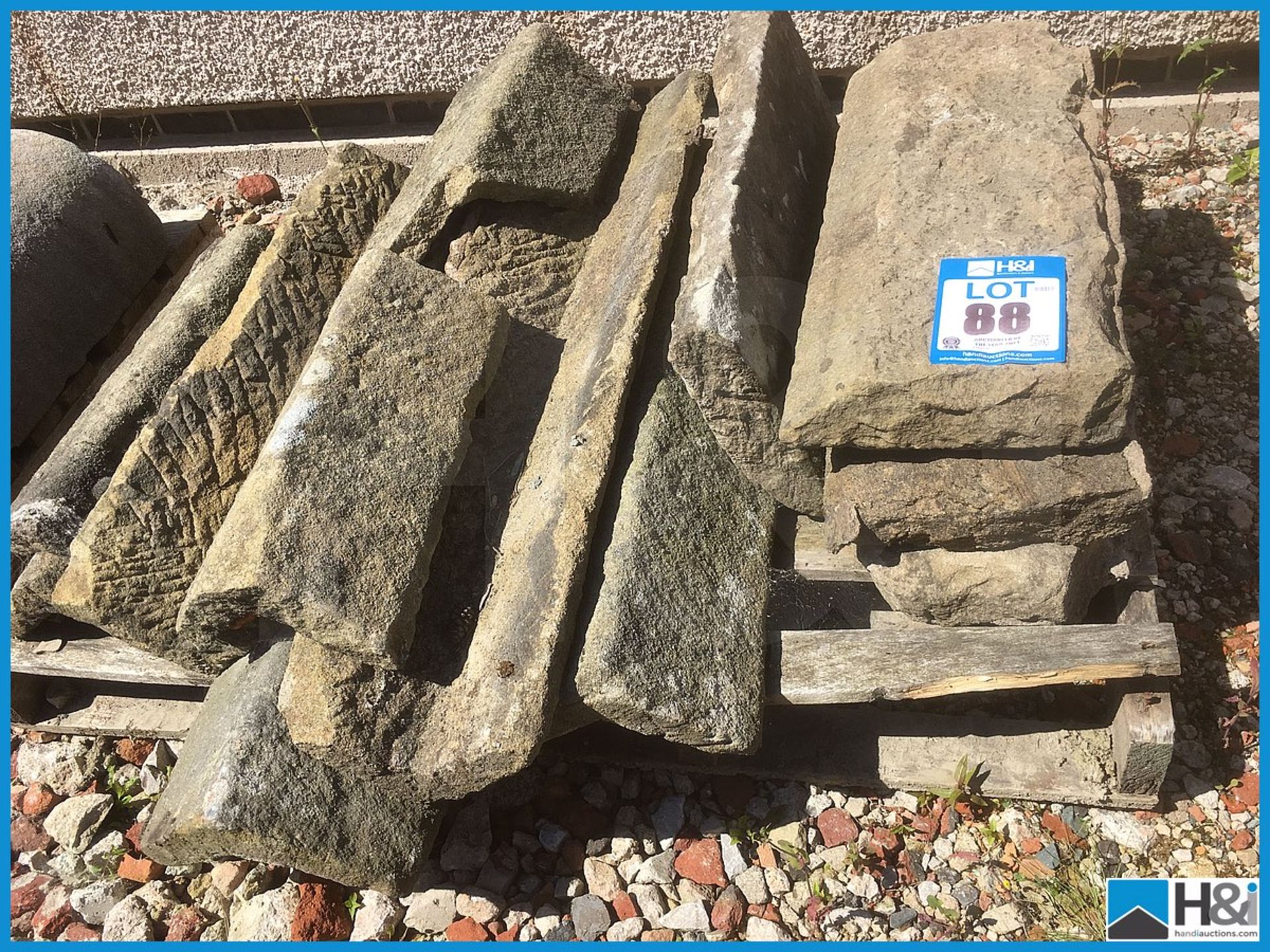 Quantity of reclaimed coping stones Appraisal: Viewing Essential Serial No: NA Location: Capstick - Image 2 of 2