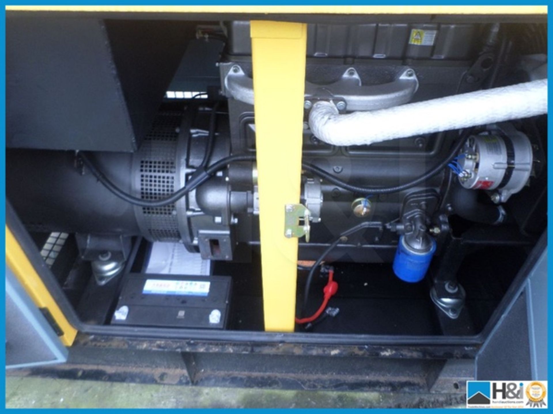 2017 new unused 30 KVA silent generator, single phase three phase, safety switch, control panel, - Image 3 of 7