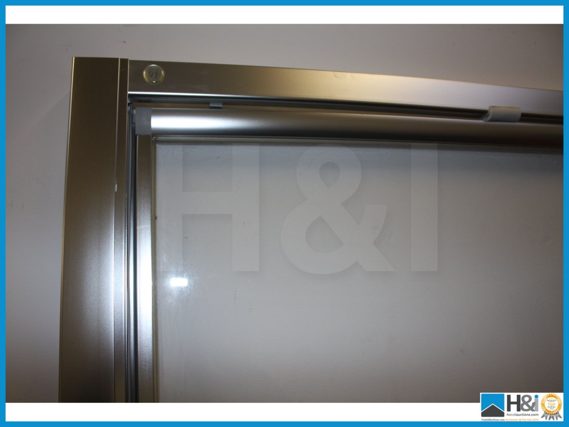 X 4 Framed pivot shower door silver frame 1800 x 700 mm new rr œ120. Appraisal: Viewing Essential - Image 2 of 3