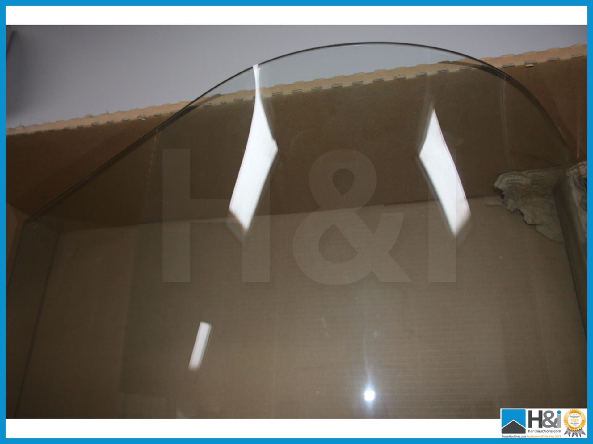 Jacuzzi wave tower walk in panel curved clear glass chrome fittings new boxed 1900 x 800 mm approx . - Image 4 of 8