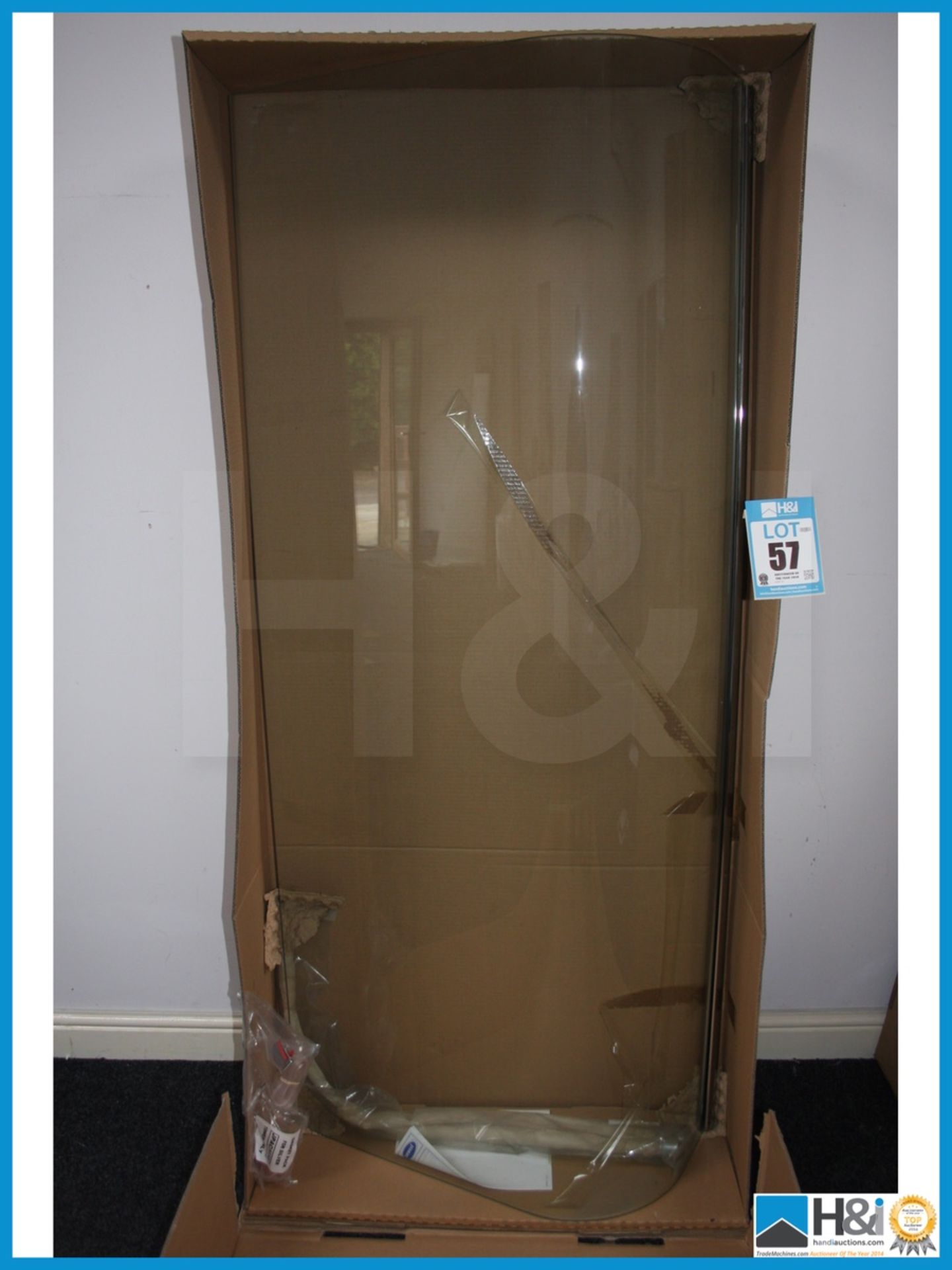 Jacuzzi wave tower corner return shower enclosure clear glass chrome fittings new in box 1200 x