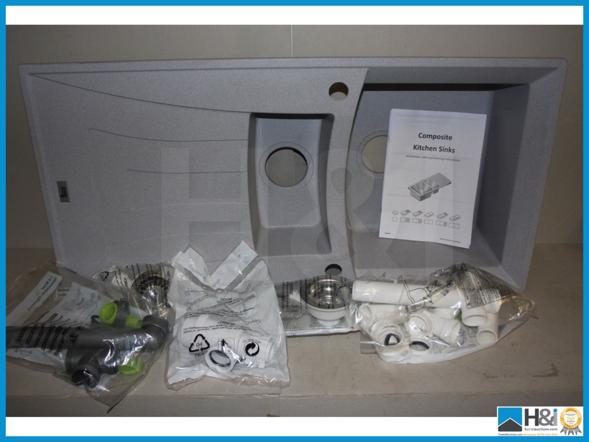 Teka kuchentechnik universo 60 gt gray composite inset kitchen sink with waste and fittings new - Image 2 of 7