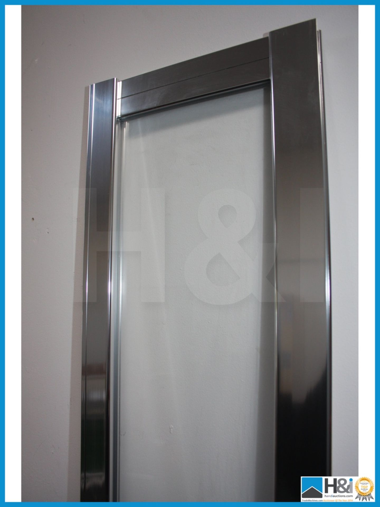 X3 New niagra infill panel polished silver and clear glass 1800mm x 260mm . Appraisal: Viewing - Image 2 of 4