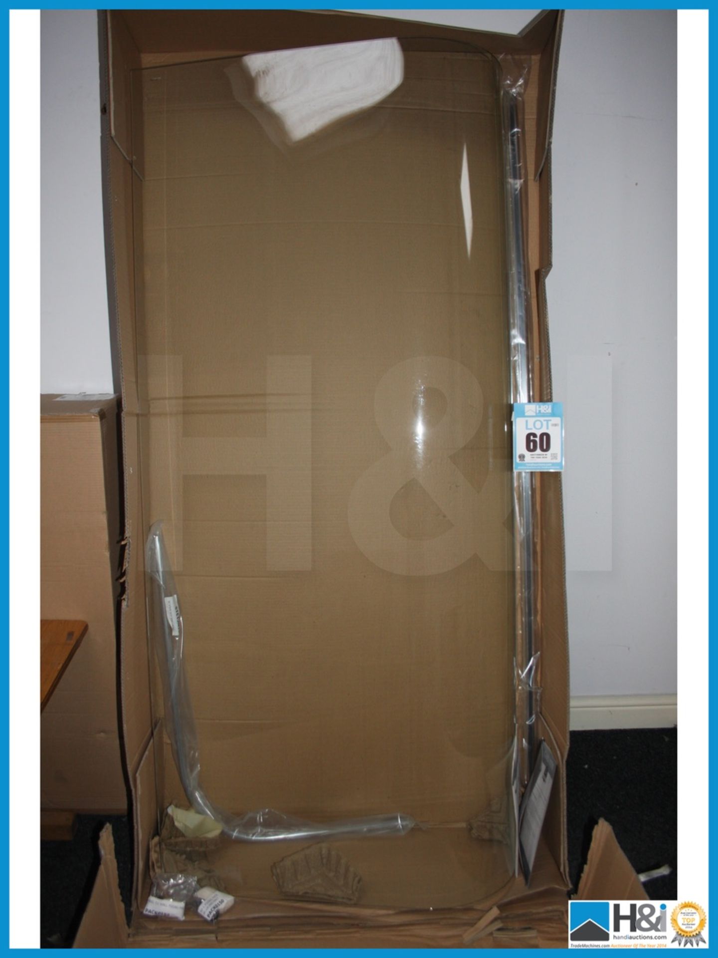 Niagra frameless walk in shower screen 1400 x 900 new and boxed . Appraisal: Viewing Essential